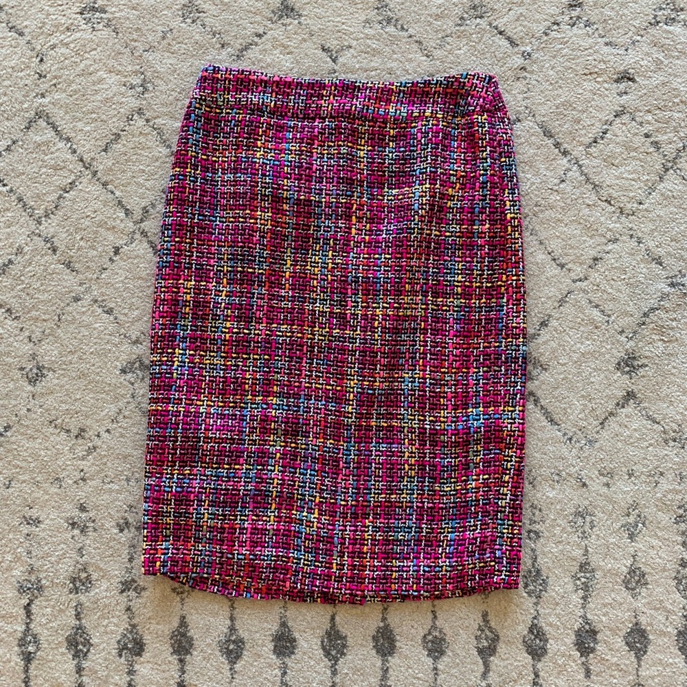Called to Surf Pink Tweed Pencil Skirt